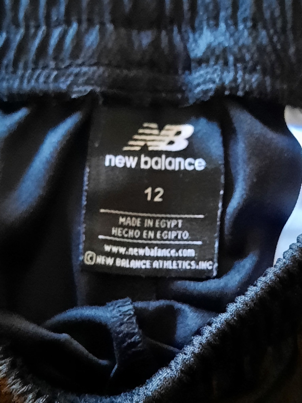 New Balance Boy's Black Athletic Shorts with Light Blue Panels - Picture 6 of 10